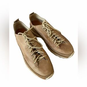 Feit Hand Sewn Low Men's Casual Leather Lace-Up Sneaker Shoes in Tan Size 41/8